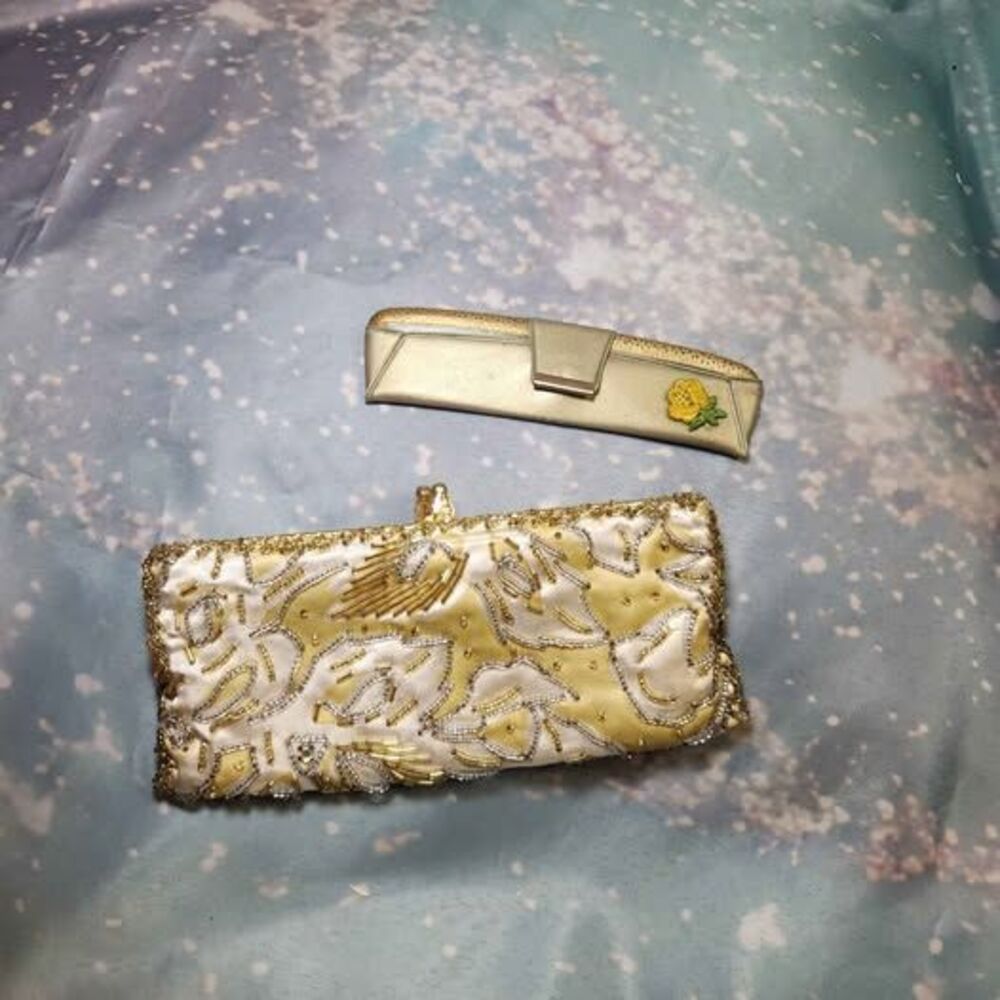 Vintage Walborg Beaded Clutch with Matching Comb Set